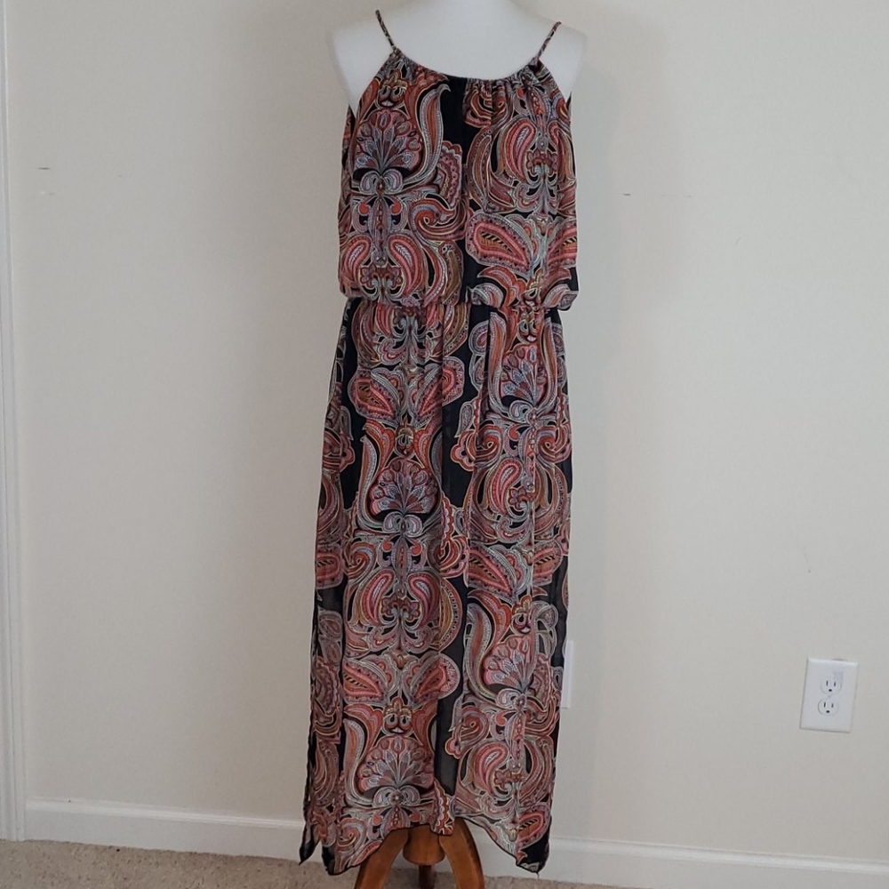 Enfocus Women's paisley print maxi length dress